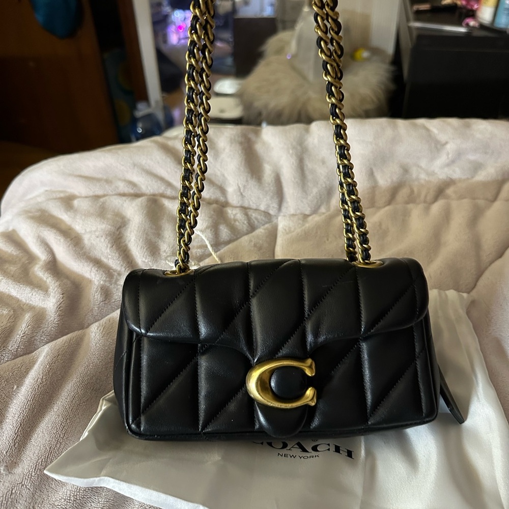 Coach Black Quilted Tabby 20